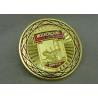 Zinc Alloy Metal 3D Coin Gold Military Challenge Coin , Soft Enamel Souvenir Coin for sale