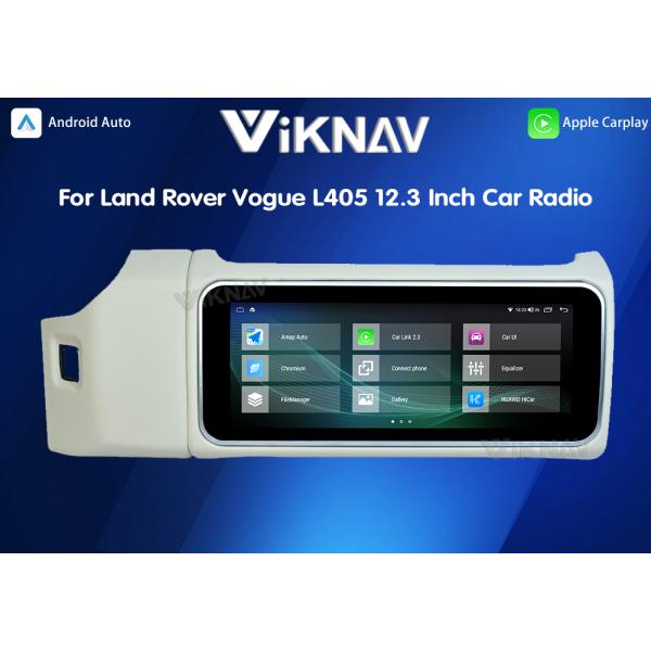 Viknav 12.3 Inch Touch Screen Car Radio For Land Rover Range Rover Vogue L405 2013-2017 Multimedia Player GPS Navigation Head Unit (White)