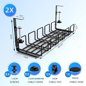 China Cable Duct for Desk/Table/Workplace Cable Tray for Organising Cables and Power Strips on sale