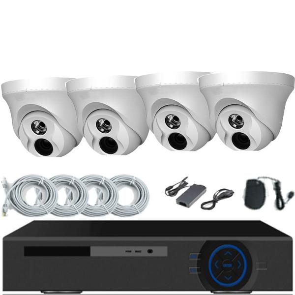 Customized 4pcs Dome Cameras 4CH NVR Kit CCTV Surveillance Security Camera System