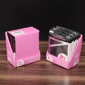 Quality Nail paper card shaped packaging box, customized beauty product display box, customized cosmetics corrugated paper color for sale