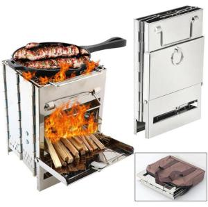 Quality Stainless Steel Folding Barbecue Stove, Portable Fixed Firewood Stove, Barbecue Rack, Picnic Stove, Heating Stove for sale