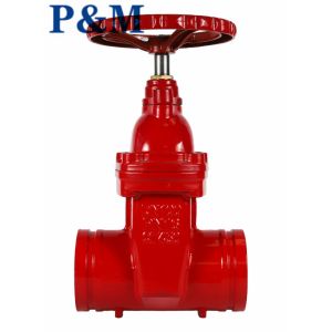 Quality AWWA C509 DN100 Grooved end resilient seal gate valve for sale