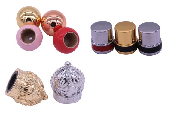 Round Zamac Perfume Bottles Lids