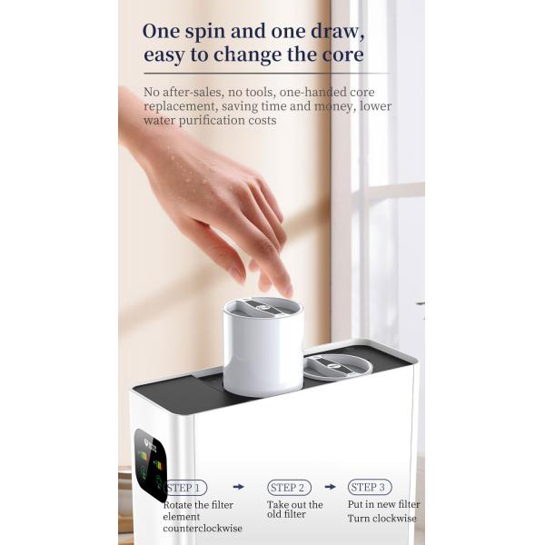 Heating Water Purifier 0.0001um Reverse Osmosis Water Filter Countertop Installation Free