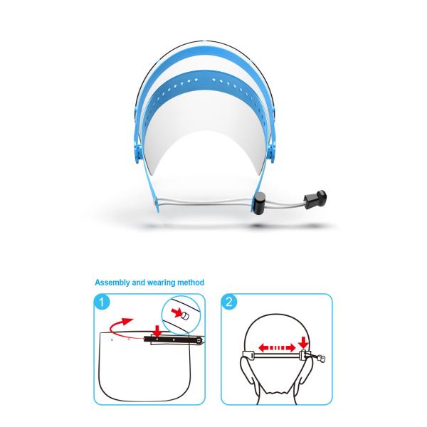 Full Face Medical Isolation Protective Shield Mask Pet Material High Impact Resistance