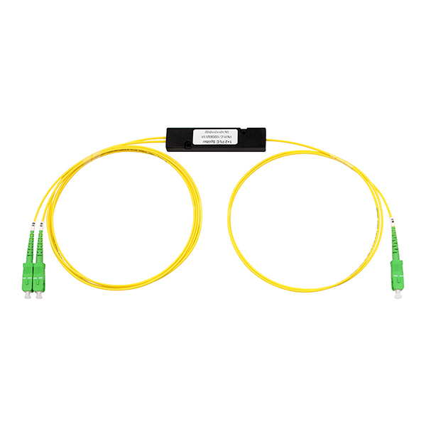 Single Mode 1X2 PLC Fiber Splitter With SC APC Fiber Connectors