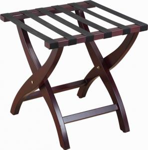Quality Hotel 6 Black Straps Wooden Luggage Racks For Suitcases for sale
