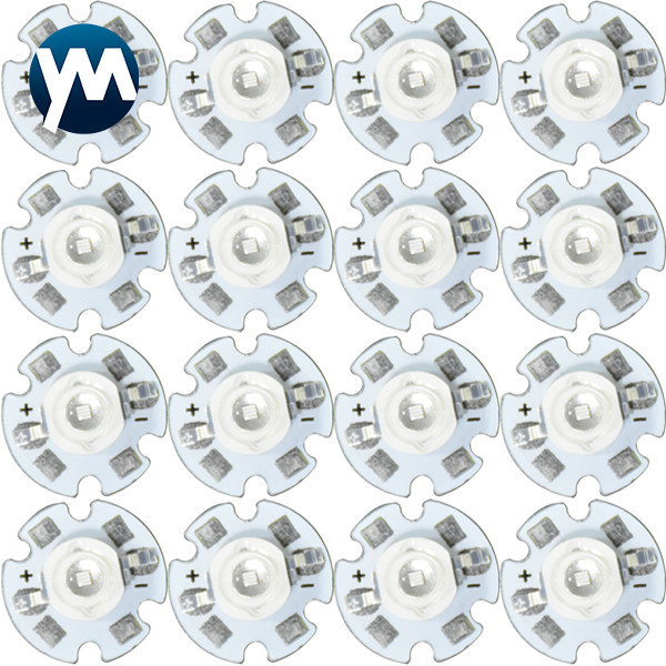 UV LED SMD 3W Imitation Lumen SMD Module High Power UV LED Silicone Lens 365nm 385nm