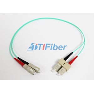 Buy cheap LSZH Fiber Optic Patch Cord Aqua OM4 2.0mm Cable High Retrun Loss from wholesalers