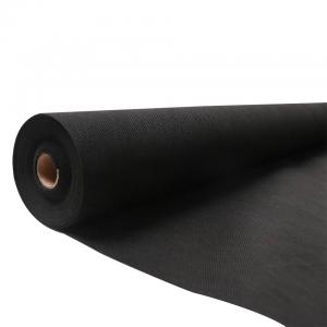 China 100gsm Black Weed Barrier Landscape Fabric , Biodegradable Weed Mat Ground Cover on sale