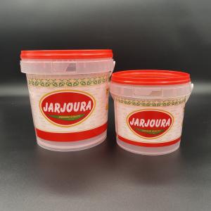 China Biscuits Small Round Food Grade Buckets Plastic Container With Lid on sale