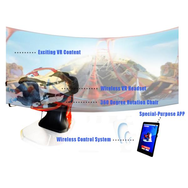VR Amusement Ride Virtual Reality Simulator Exciting And Attractive