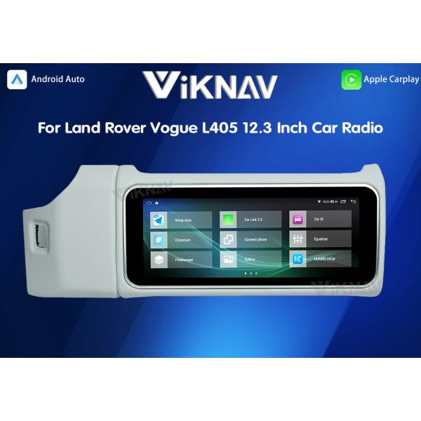 Viknav 12.3 Inch Touch Screen Car Radio For Land Rover Range Rover Vogue L405 2013-2017 Multimedia Player GPS Navigation Head Unit (Ivory)