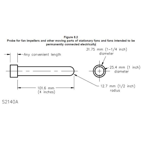 UL507 Fig 8.2 Test Probe For Fan Impellers HT-U09