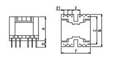 PQ3225 High Frequency PCB Mount Power Transformer With High Power Density