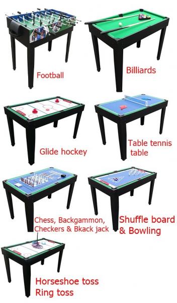 Buy 12 In 1 Multi Purpose Game Table Multicolor Design Table Tennis Pool Table at wholesale prices