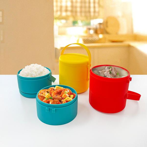 Double Layer Bento Lunch Box LeakProof Stackable Lunch Containers For Adults Kids Meal Prep Food Storage Containers