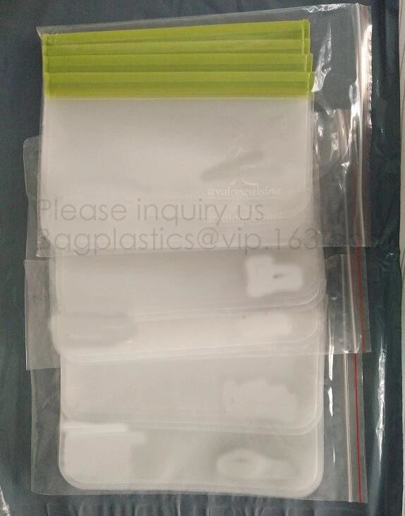 Kitchen Reusable Storage Silicone Food Fresh Bag with free hand baggy rack,preservation food fresh vacuum storage bag wa