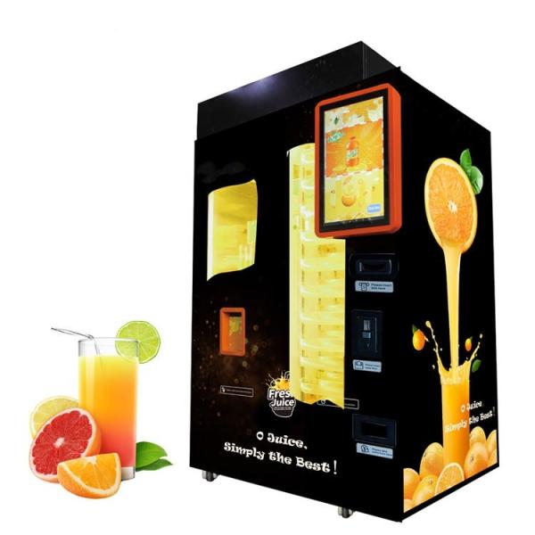 Stainless Steel Orange Juice Vending Machine Bill Coin Change Scan Code