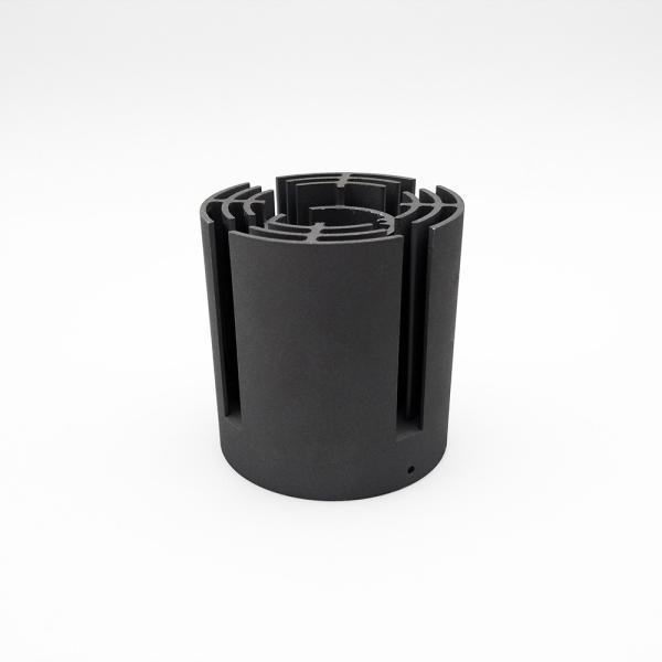 Round Cold Forging Heat Sink With Sand Blast And Anodizing Grey Surface Treatment