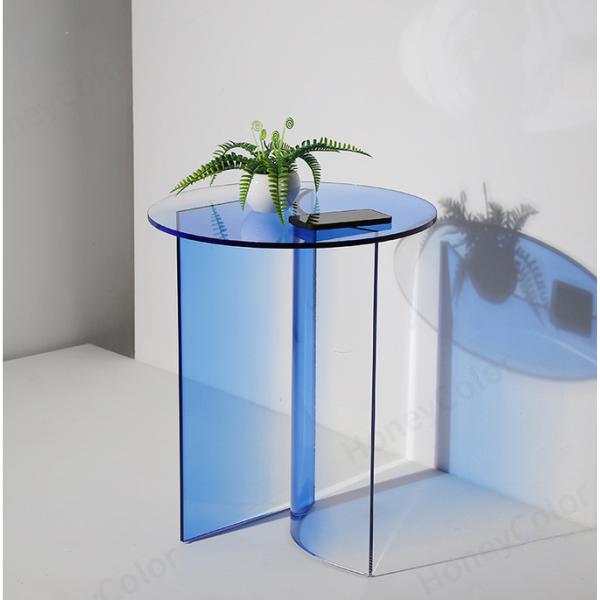 Custom Color Acrylic Coffee Table Plexiglass End Table Modern Aesthetic Design