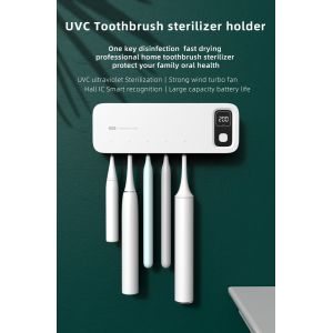 Quality Home Battery UVC Light Sterilizer Smart Wall Mounted Toothbrush Sanitizer for sale