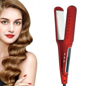 Quality 250℃ 480℉ Titanium Wide Plate Hair Straightener 1.75 inch Keratin Flat Iron for sale