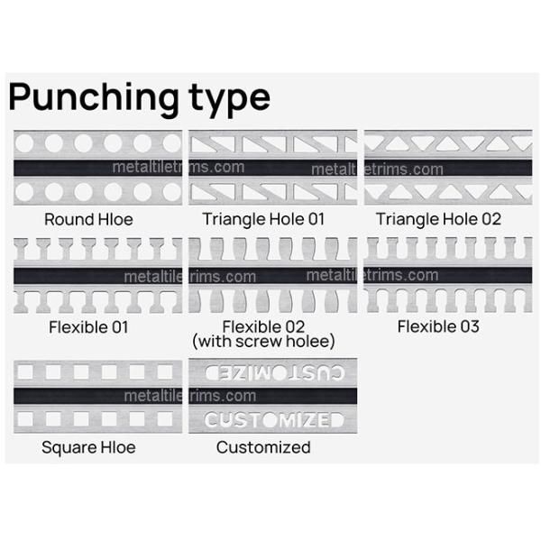 Tile Trim On Floor Expansion Joint Profile Flooring Profile Mirror Finish