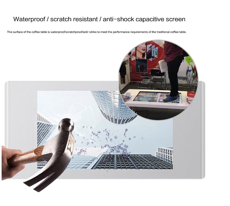 55 Inch 4K Resolution Interactive Touch Table with 32GB Storage