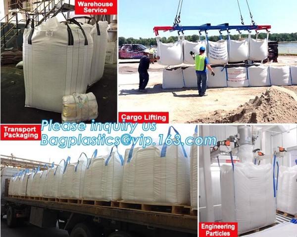 100% virgin polypropylene woven pp big bag/jumbo bags for sand/ore/stones/pellets/waste manufacturer, bagplastics, bagea
