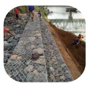 Quality 80x100mm 2x1x1 4mm Gabion Baskets Pvc Coated Galfan 260 Gsm Zinc Coated for sale