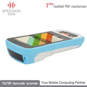 Blue QR Mobile Barcode Scanner Printer Android IP 65 Waterproof