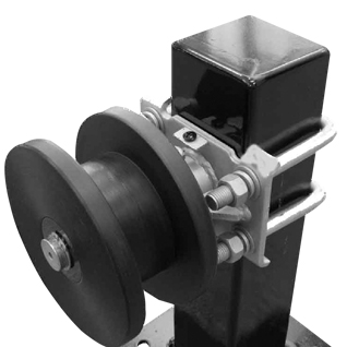 Round And Square Post Fence Black Nylon Roller 4 Inch Galvanized