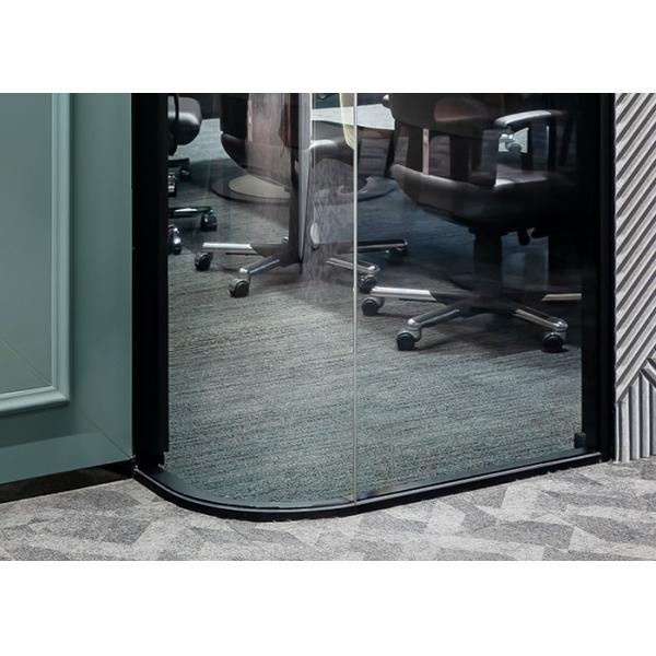 Easy Installation Curved Glass Partition Wall Good Package Hot Sale Single Glass Frameless