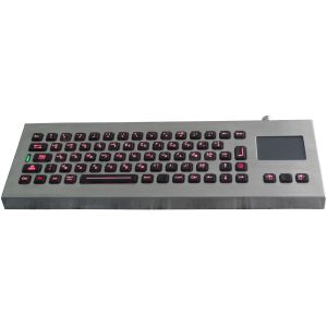 Quality IP65 weatherproof Industrial Keyboard With touchpad, desktop backlit keyboard for sale