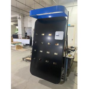 Customization Grocery Display Stands Retail Display Unit Freestanding Rust