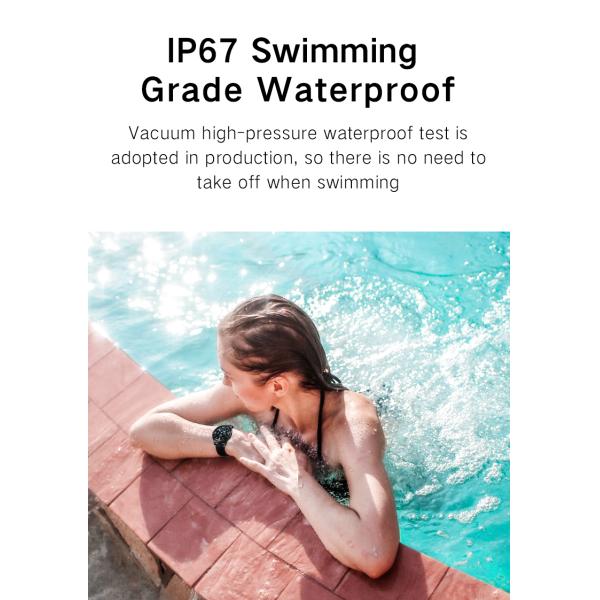 glass ABS PC Health Monitoring Smartwatch Full Touch 200mA BLE 4.0