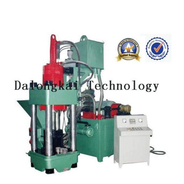 Green Scrap Metal Chip Briquetter 45kw High Power Operation Working Smoothly