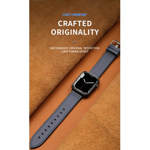 22mm Silicone Leather Watch Strap for iWatch Series 6 5 4 3 2 1 SE Luxury and Durable