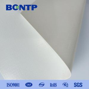 China Block Out PVC Coated Polyester Tarpaulin Tent Flame Resistant Canvas 850g on sale