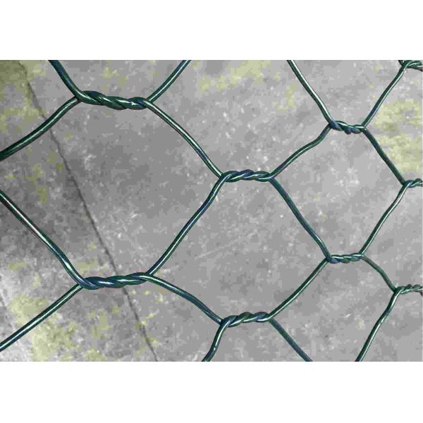60mmx80mm Hexagonal PVC Coated Gabion Wire Mesh For Retaining Wall
