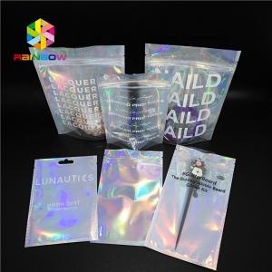 Quality Metallic Label Sticker Holographic Foil Packaging Bags Self Adhesive For Edible Glitter / Shimmer for sale