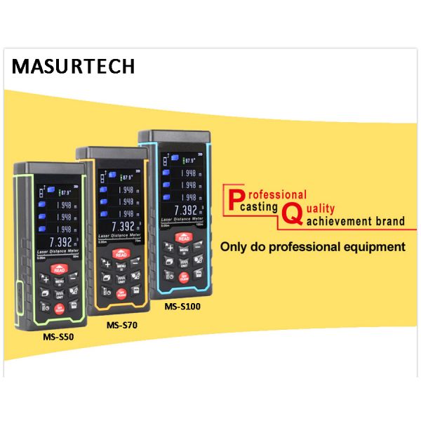 High-precision Digital Laser rangefinder Color display Rechargeabel 100m Laser Range Finder distance meter tape measure