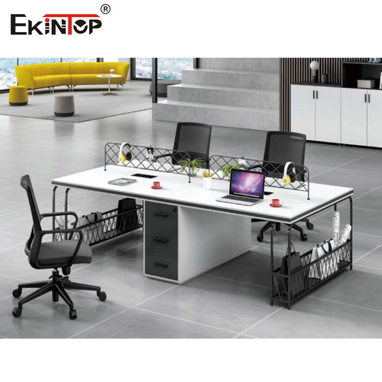 Computer 4 Person Workstation , Convertible Modular Workstation Furniture