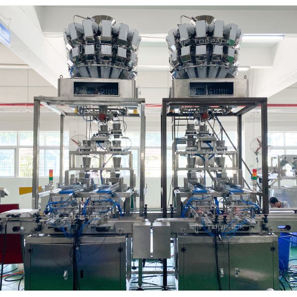 Stand Up Pouch Doypack Packing Machine Long Biscuits Ice Pops Quantitative Weighing And Packaging Line