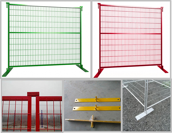 Professional Freestanding Chain Link Fence Panels , Portable Construction Fence