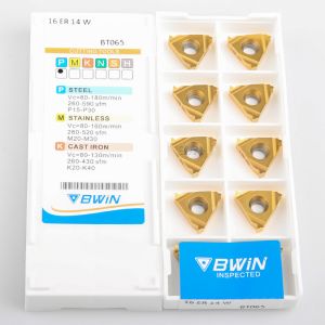 14w Carbide Threading Inserts Cemented Tungsten Steel Fast Feed