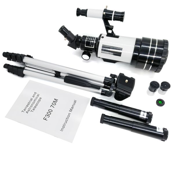 30070 Blue Astronomical Refractor Telescope With Tripod Finder Scope