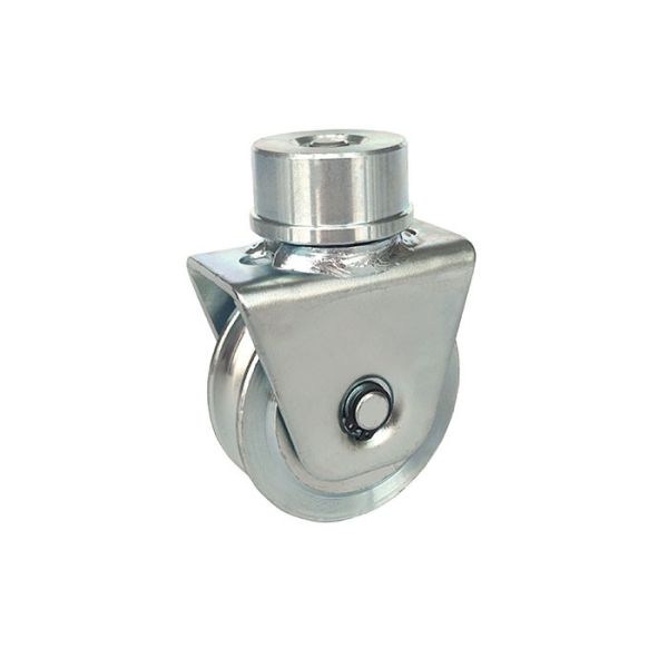 1320Lbs U groove v type sliding gate roller steel wheel and track 360 degree 60mm 80mm